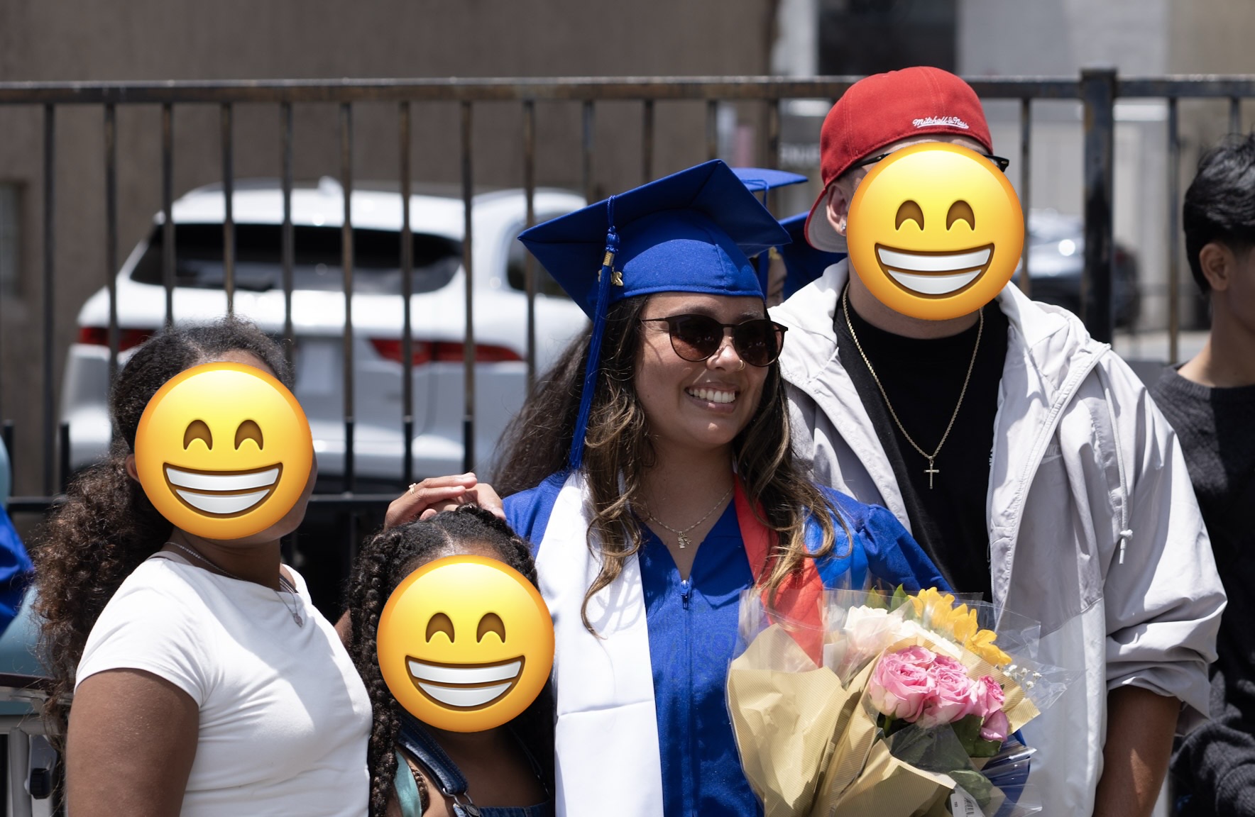Graduate celebrating with a loved one after commencement